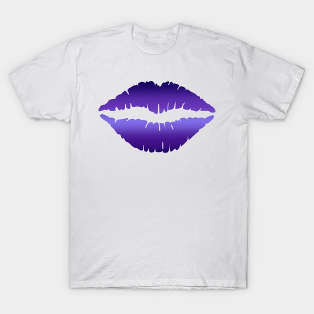 Purple Gradient Lips T-Shirt by CraftyCatz